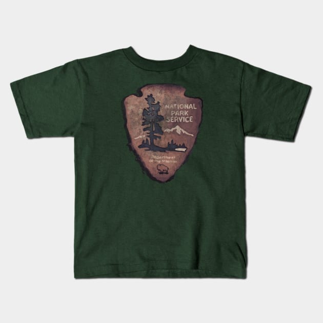 National Park Service Kids T-Shirt by moose_cooletti